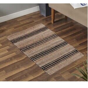 allen + roth Scatter Rugs 2 x 4 (ft) Loomed Jute Natural Rectangular Indoor